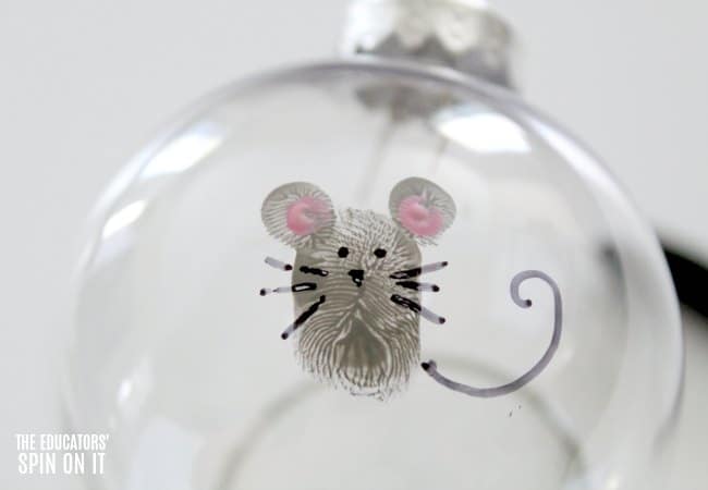 Fingerprint Mouse Art inspired by If You Give a Mouse a Cookie