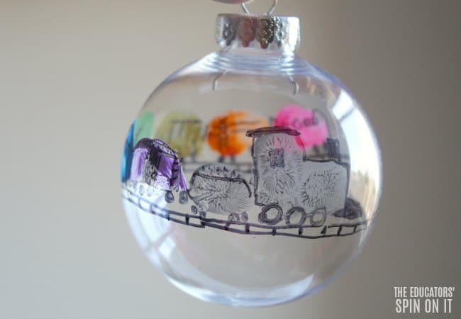 Freight Train inspired Christmas Train Ornament