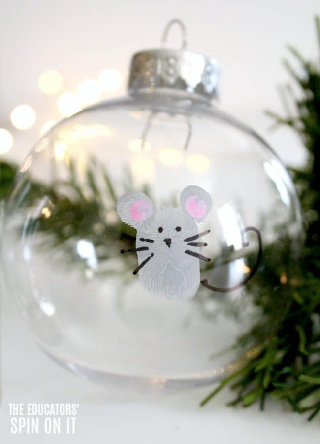 If You Give a Mouse Inspired Ornament for Kids to make