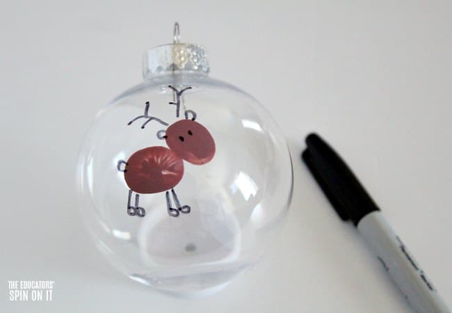 reindeer thumbprint ornaments