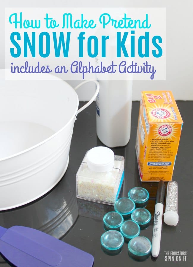 How to Make Pretend Snow for Kids #eduspin