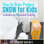 Snow Theme Alphabet Activity with Pretend Snow for Kids #eduspin