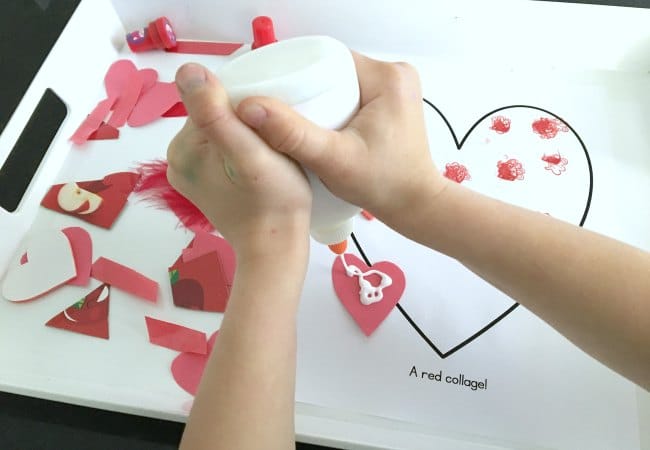 Collage Heart Art for Preschool and Toddlers