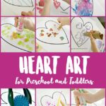 Fun and Easy heart art projects for preschool and toddlers to make, art, art projects, open ended art projects for Valentine's Day