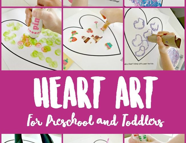 Fun and Easy heart art projects for preschool and toddlers to make, art, art projects, open ended art projects for Valentine's Day