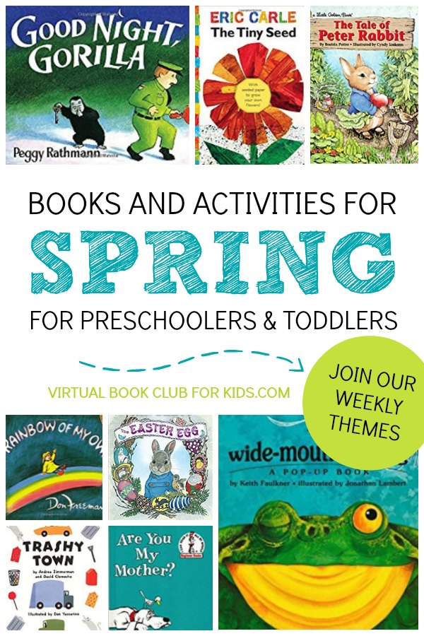 Spring Books and Themes for the Virtual Book Club for Kids 