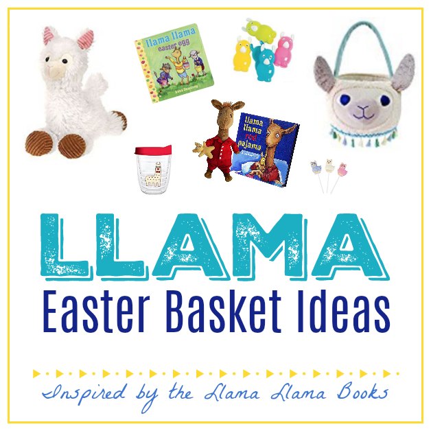 Llama themed items for Child's Easter Basket inspired by Llama Llama Red Pajama book