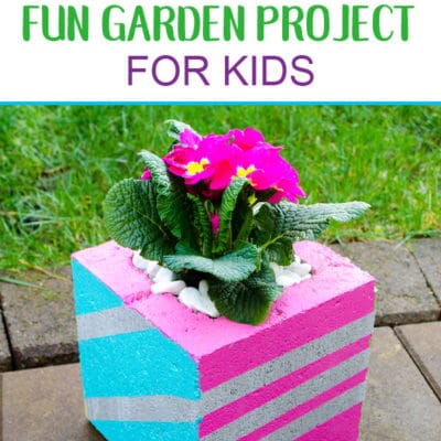Painted Cinder Blocks Fun Garden Project for Kids