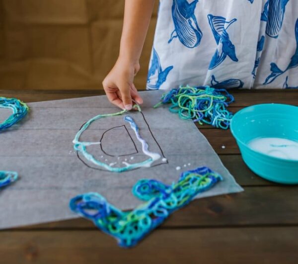 String Letters Craft - a fun alphabet game for kids