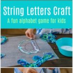 String Letters Craft - a fun alphabet game for kids with yarn and glue