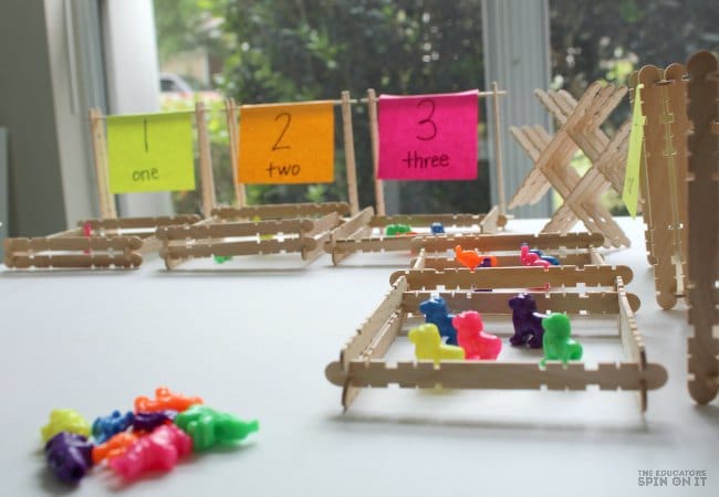 Zoo Themed Math Game for Kids with Zoo Beads 