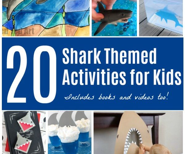 20 Shark Themes Activities for Kids featured at The Educators' Spin On It for Shark Week