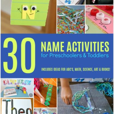 Name Activities for Preschoolers and Toddlers