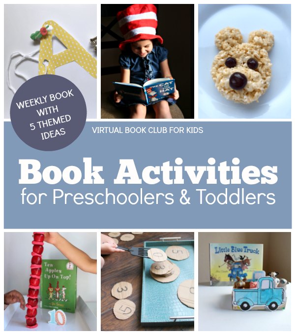 Book activities for preschoolers and toddlers at the Virtual Book Club for Kids