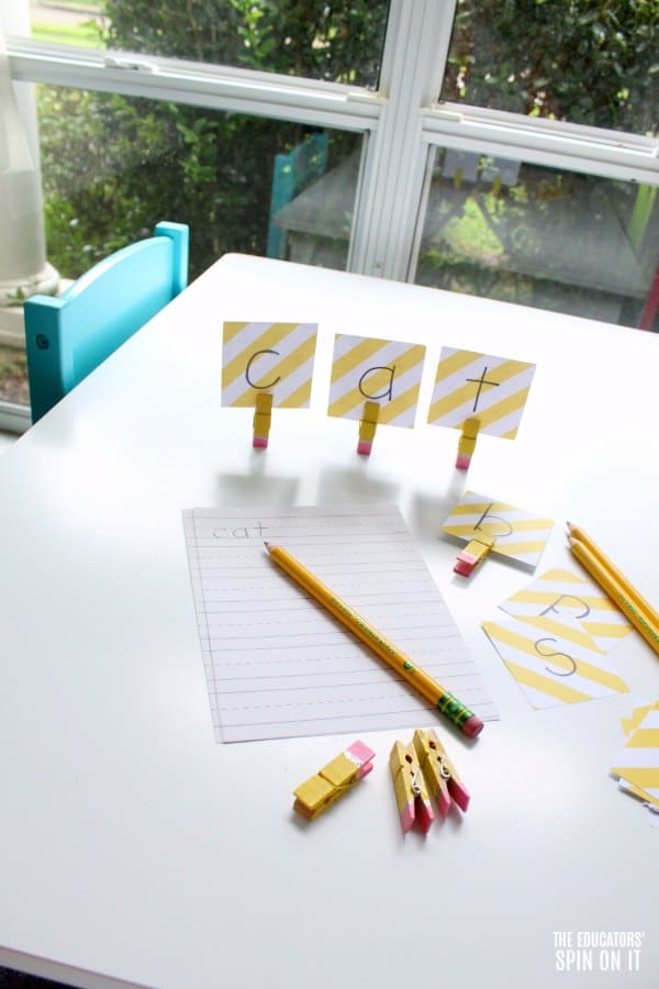 Writing Activity for Sight Words with pencils