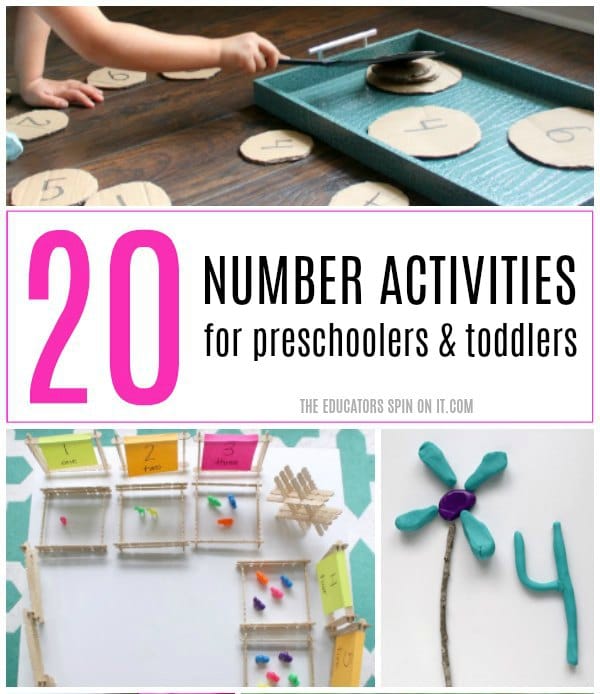20 Math Activities for preschoolers and toddlers