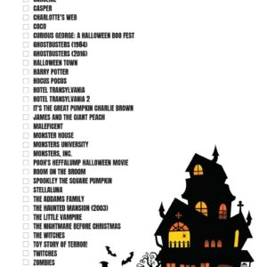 31 Halloween Movies for Kids Checklist