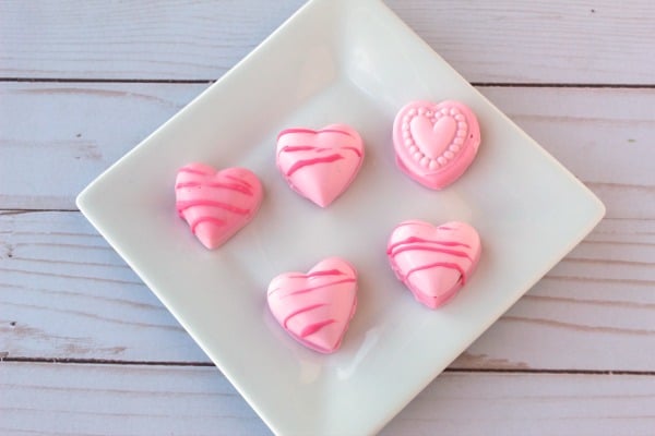 Heart Shaped Cake Ball Bites for Valentine's Day Candy