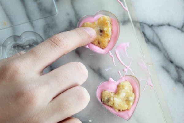 Valentine's Einkorn Heart Cakes with Chocolate Shell