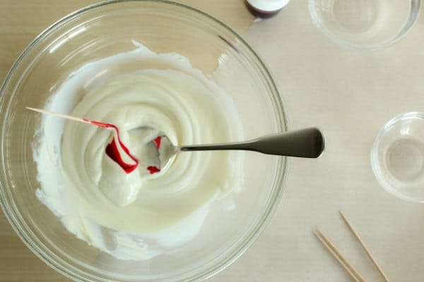 Making Color white chocolate for Valentine's Day Treat