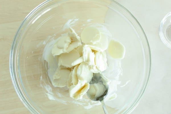 Melted White Chocolate Candy