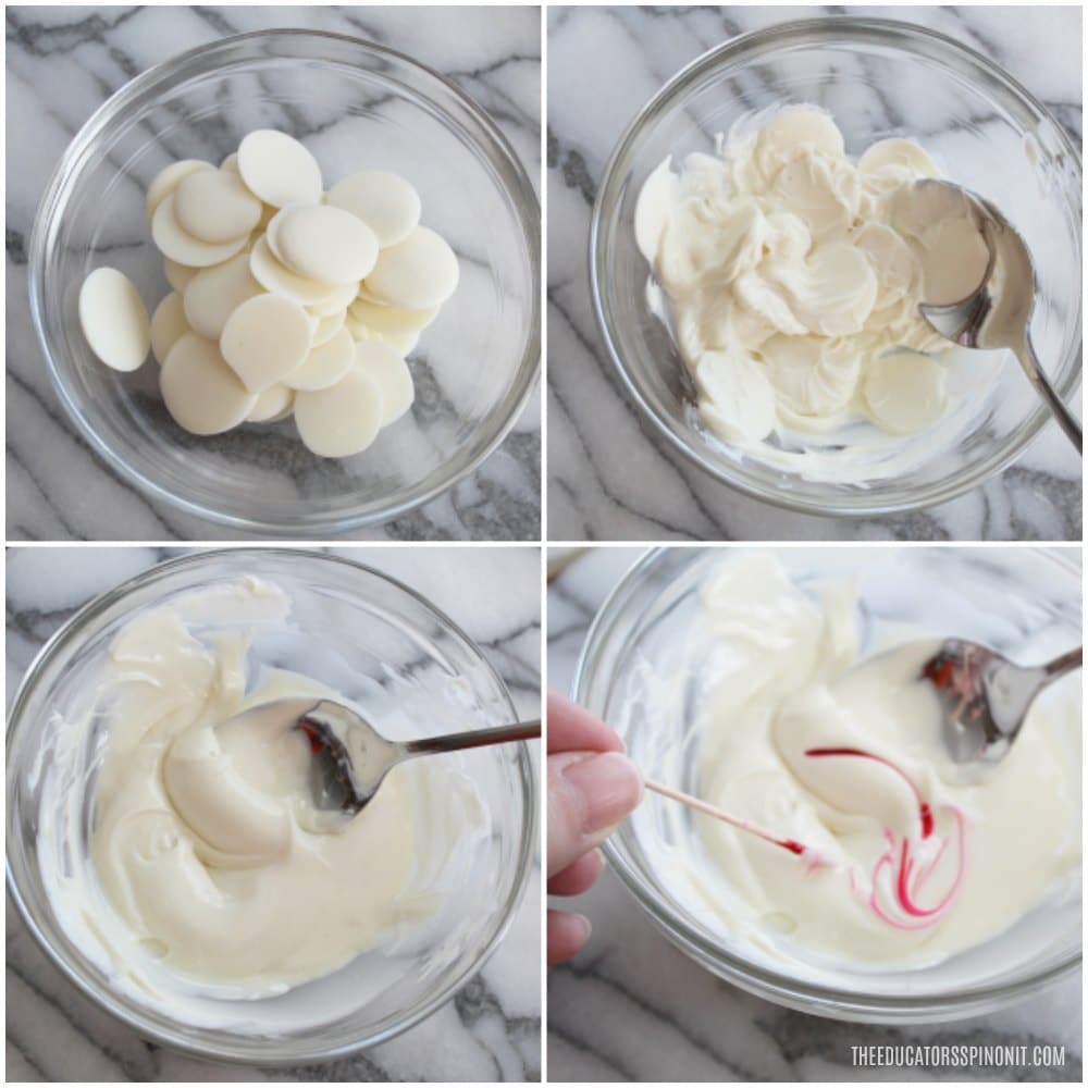 Melting Candy Chocolate for Valentines day Candy Hearts