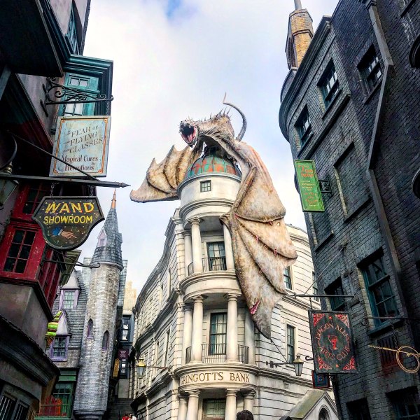 Gringotts Bank ride at Universal Studios in Orlando