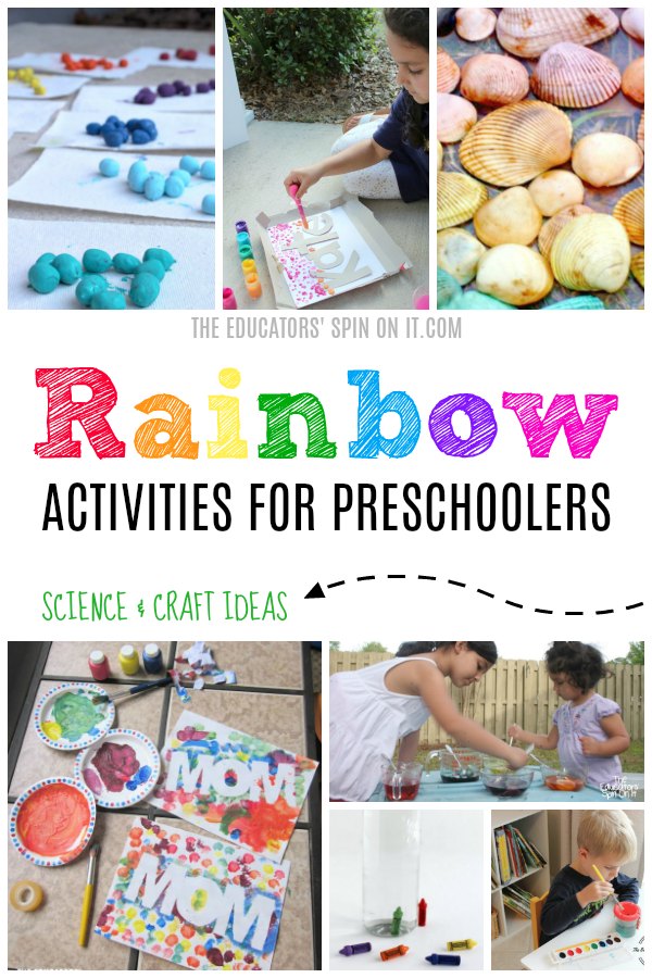 Rainbow Activities for Preschoolers that feature Science and Craft Ideas