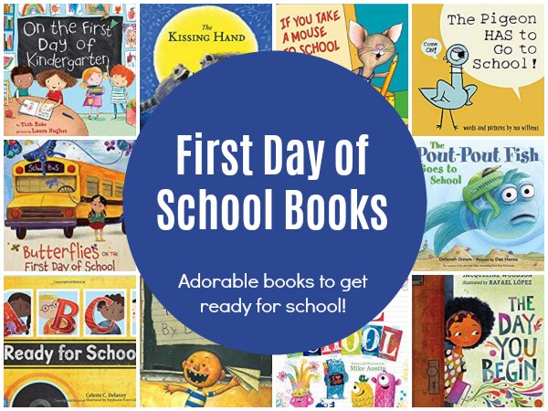 Feature of first day of school books for kids to get them ready for starting school.  