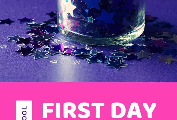 First Day of School Magic Dust with jar full of star sequins and glitter