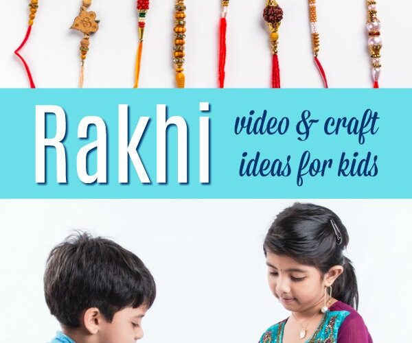 exploring rakhi with videos and crafts for kids, sister demonstrating tying bracelet on brother.