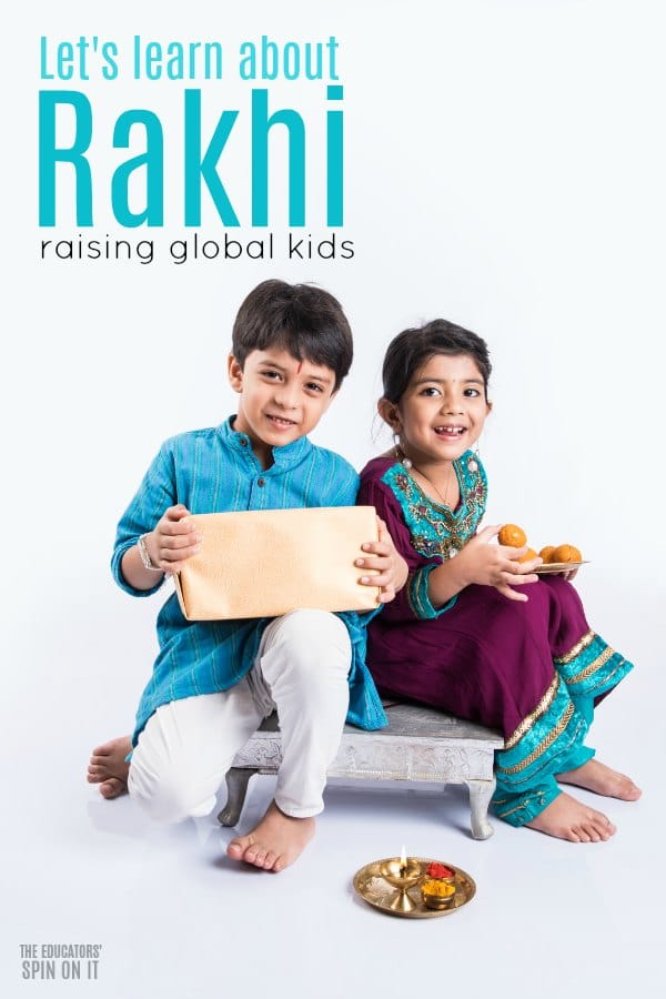 Brother and sister sitting together for Rakshad Bandhan celebration. 