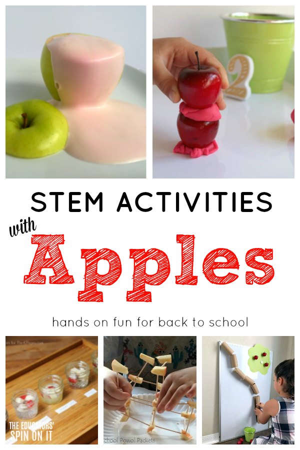 STEM activities with Apples for back to school STEM.