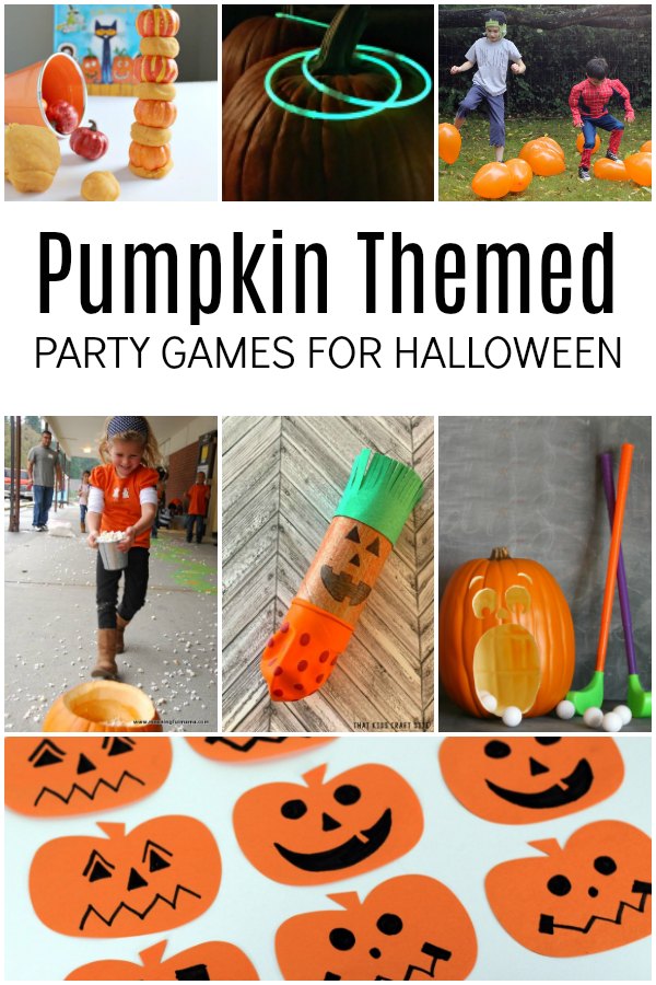 Pumpkin Themed Party Game for Halloween with Kids 