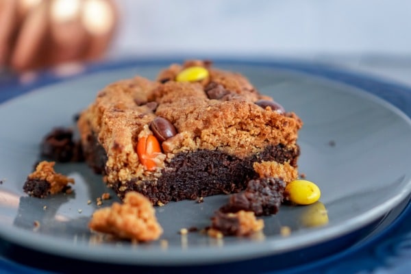 Pumpkin Peanut Butter Brownie Recipe for easy baking recipe with kids