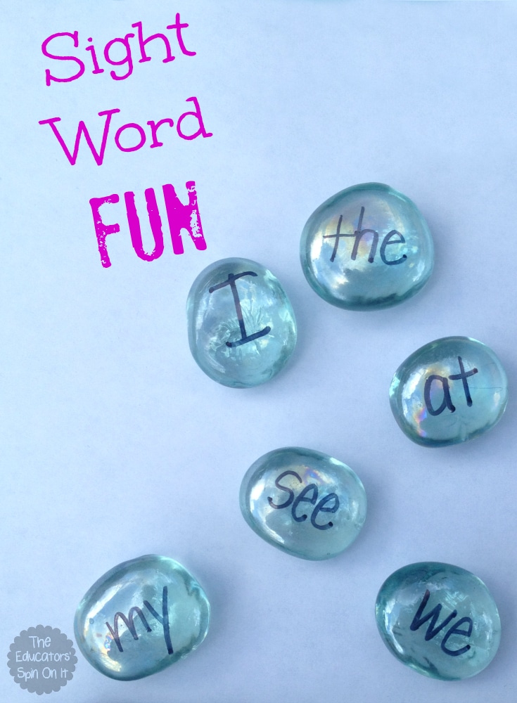 Sight Word Games with Glass Gems