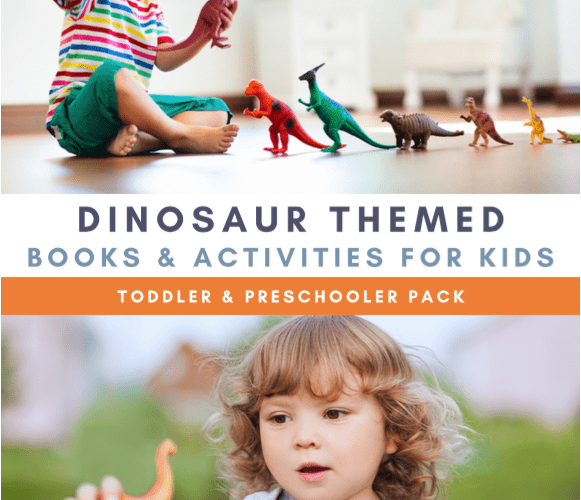 virtual Book club for kids activity with dinosaurs