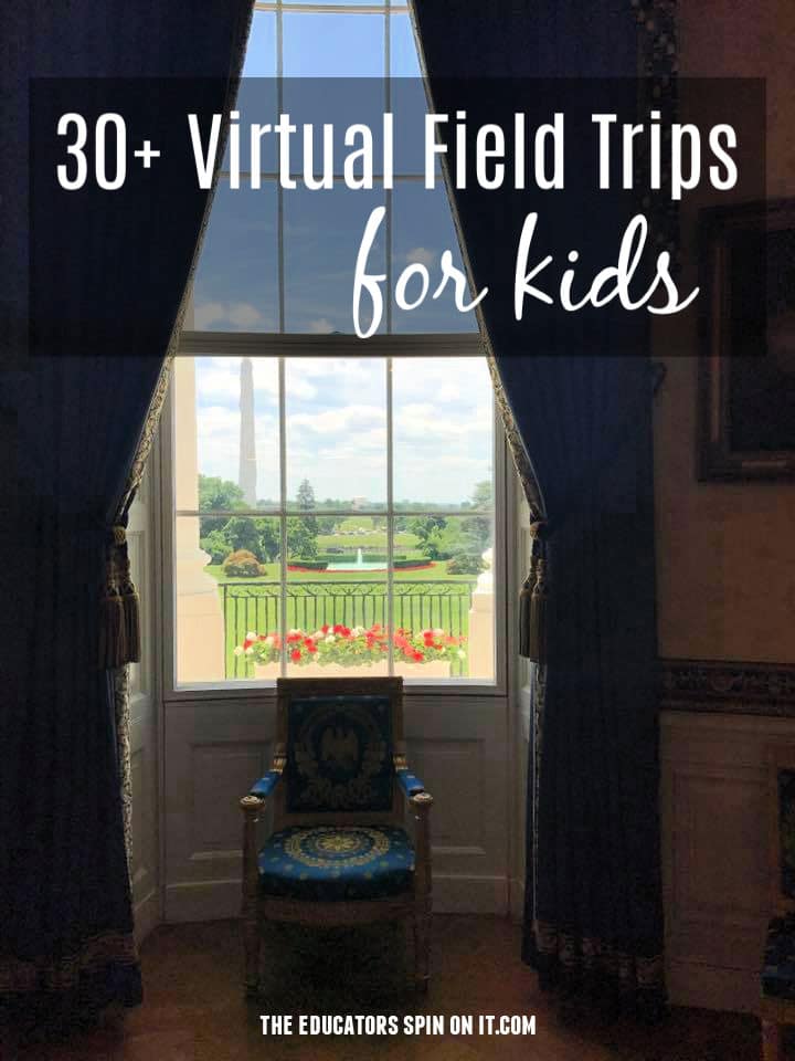 interior view of white house tour for suggestions for virtual field trips for kids