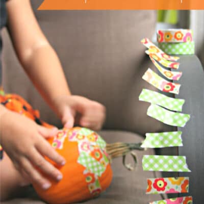 Pumpkin Fun with Washi Tape for Preschoolers & Tots