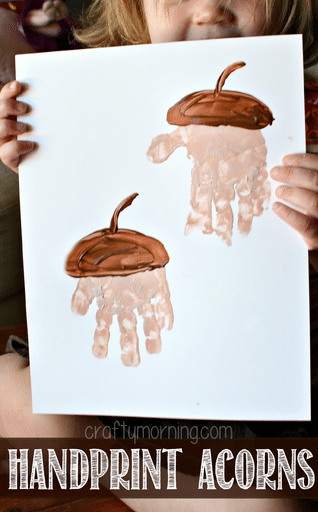 Handprint Acorn Craft for Kids