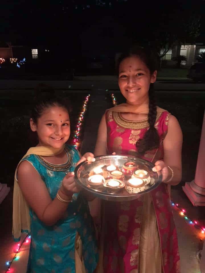 Lighting Diyas for Diwali Festival