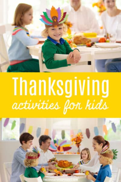 Family celebrating Thanksgiving with thanksgiving Craft Ideas for Elementary school ages