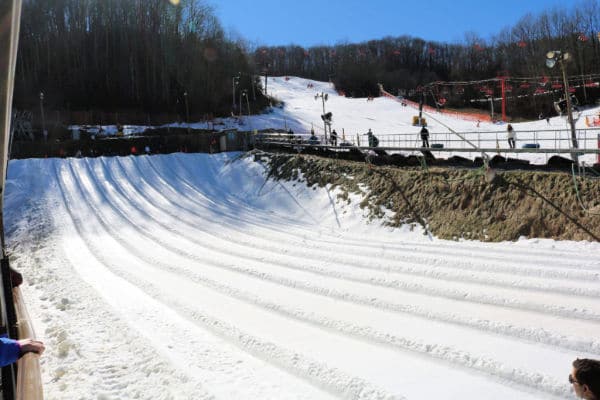 Winter Snow Tubing in Smoky Mountains