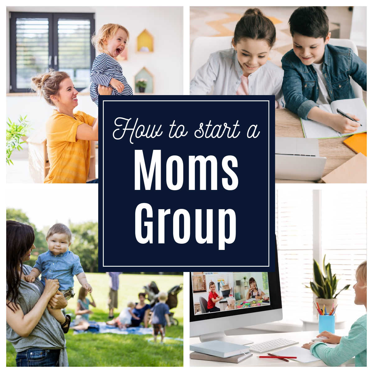 children and moms connecting at organized moms group