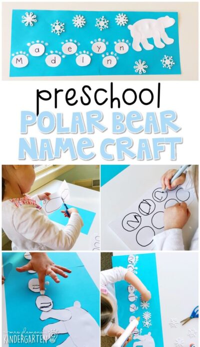 Preschool Polar Bear Name Craft