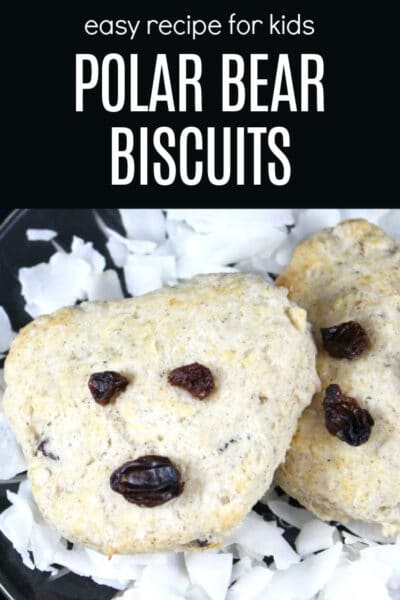 polar bear shaped biscuits for cooking with kids