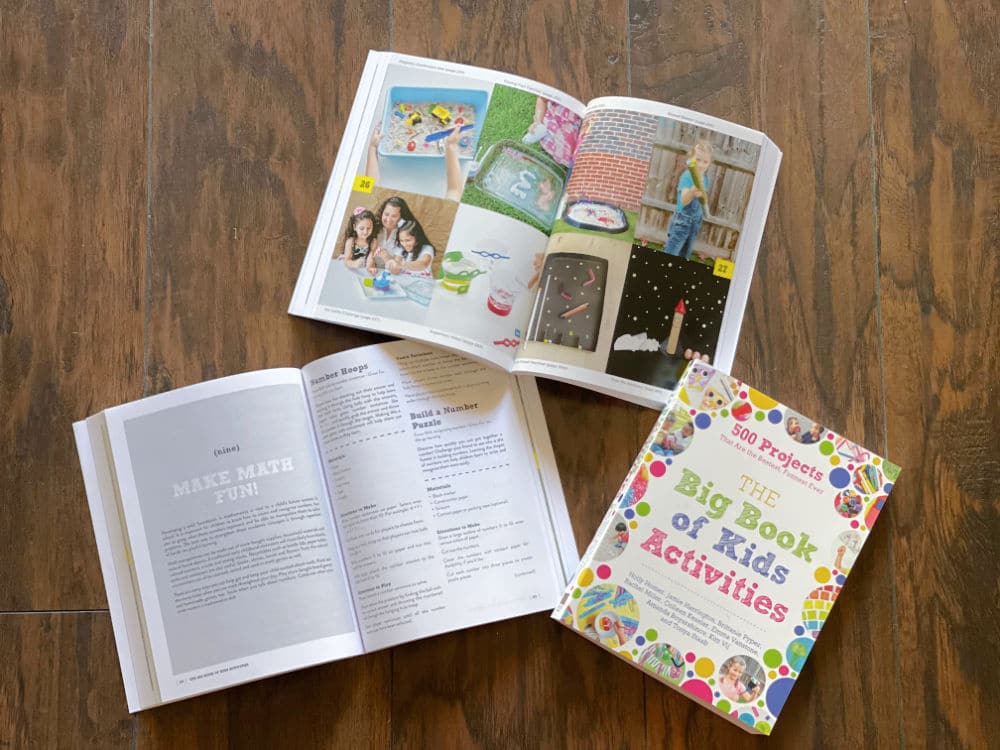 A look at inside pages of the book The Big Book of Kids Activities - 500 Projects That are the Bestest, Funnest Ever!