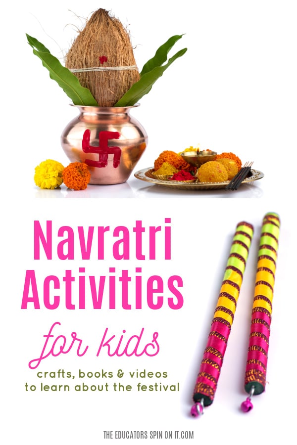 Navratri Activities for Kids with crafts, books and videos to learn about the festival