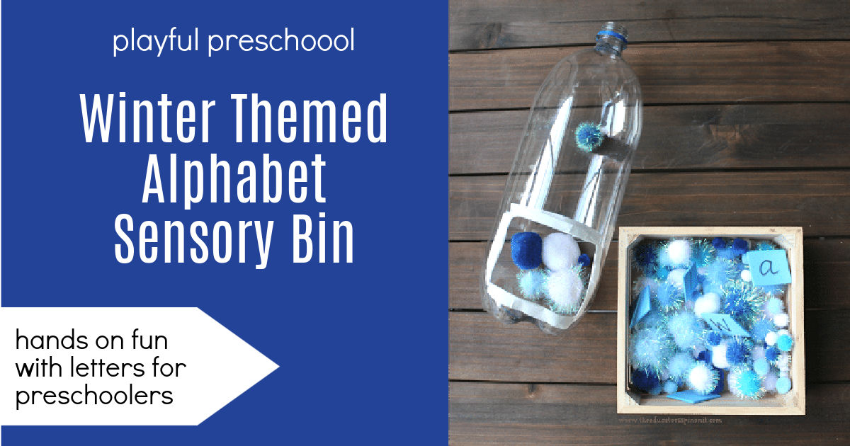 Winter Theme Alphabet Sensory Bin - The Educators' Spin On It