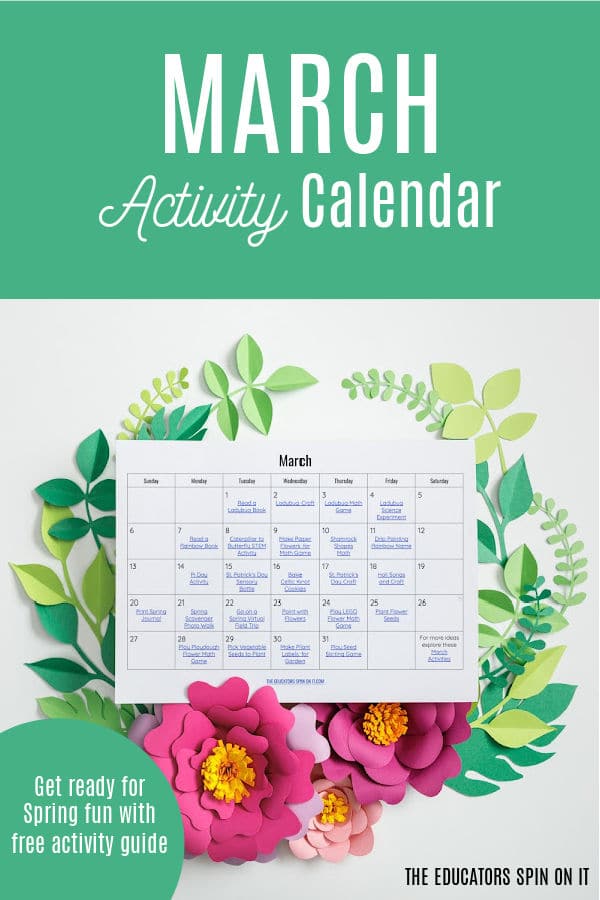 March Activity Calendar for Kids